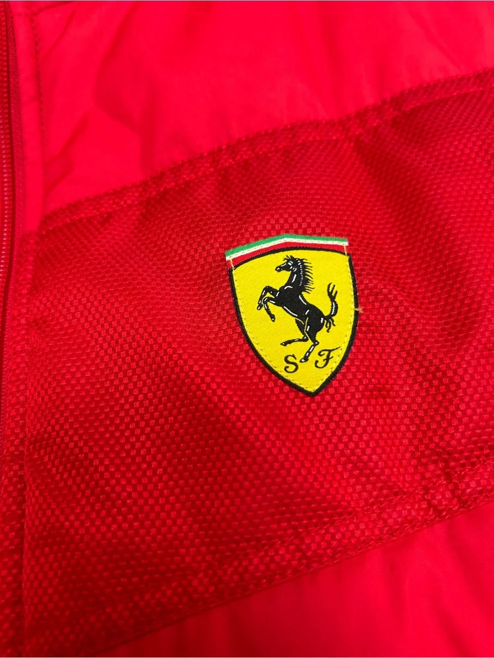 Officially licensed Ferrari vest with Yellow Shield Emblem